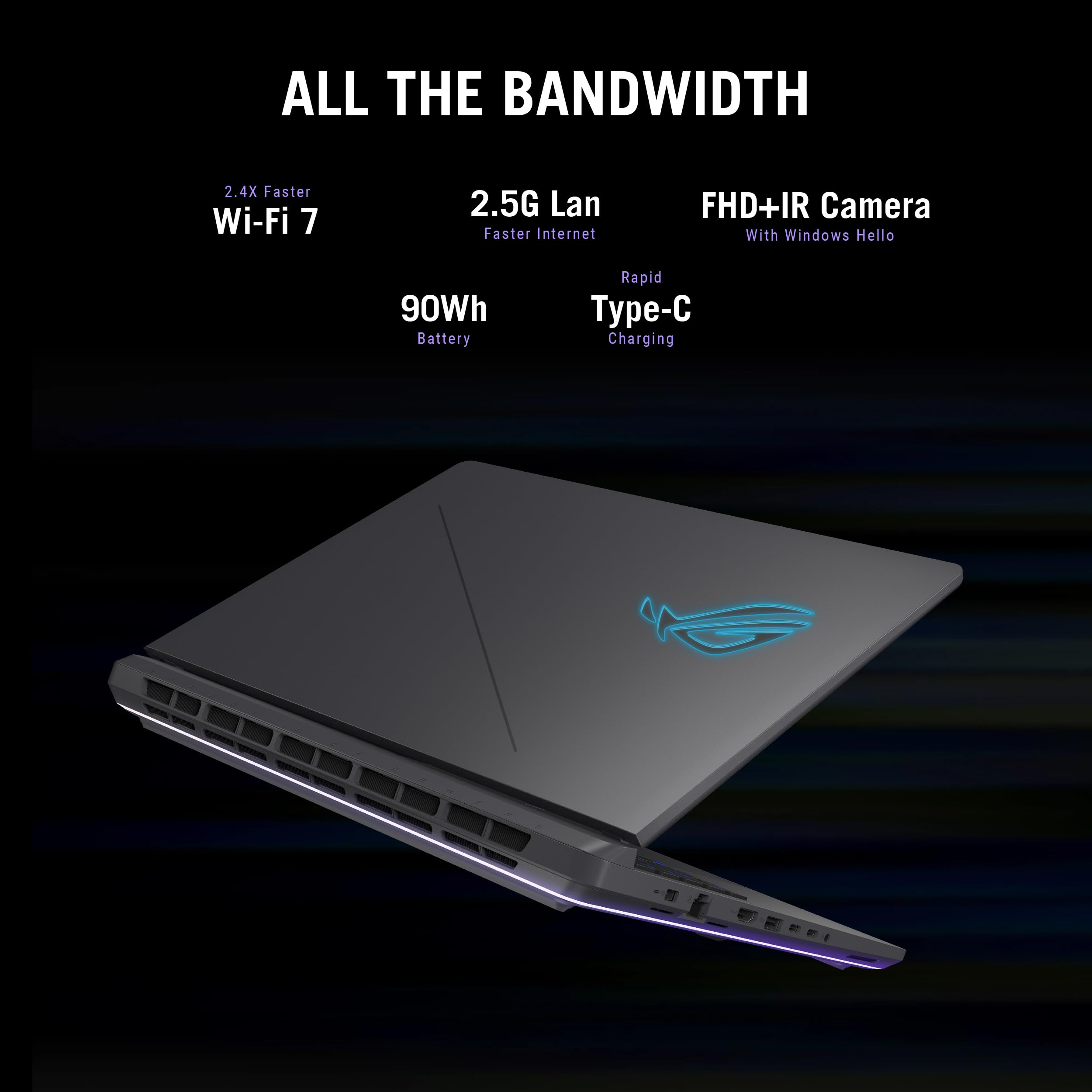 ASUS ROG Strix G16 (2025) Gaming Laptop, 16” FHD+ 16:10 165Hz/3ms, NVIDIA® GeForce RTX™ 5060, Intel® Core™ i7 Processor 14650HX, 16GB DDR5, 1TB Gen 4 SSD, Wi-Fi 7, Windows 11 Home, G615JMR-AS74
