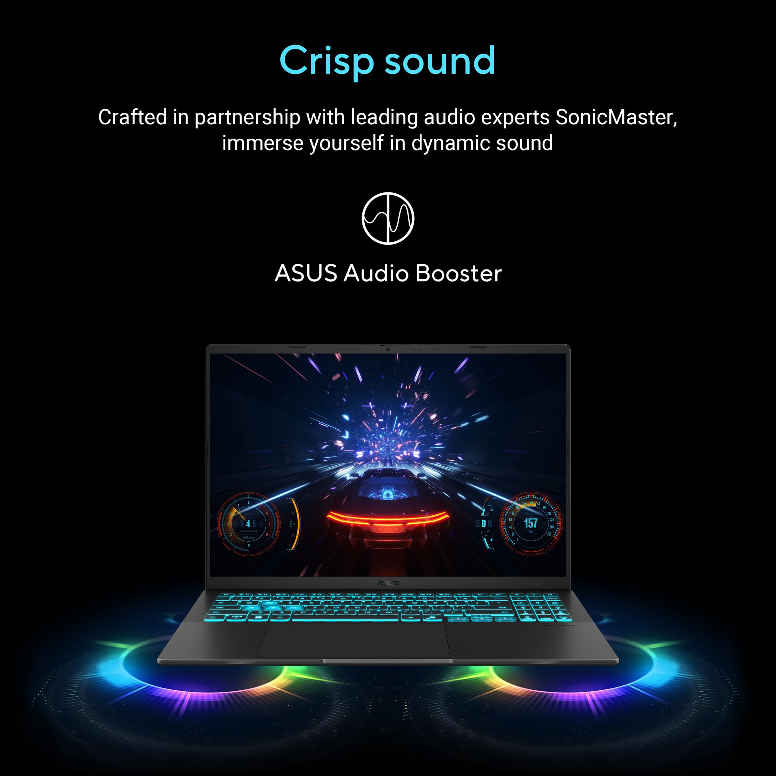 ASUS V16 16" WUXGA 144Hz Gaming Laptop, Intel® Core™ 7 240H, RTX™ 5070, 16GB DDR5 RAM, 1TB SSD, V3607VP-DS74, Matte Black