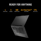 ASUS TUF Gaming F16 Gaming Laptop, 16” FHD+ 144Hz IPS-Level 16:10 Display, Intel® Core™ 5 210H, NVIDIA® GeForce RTX™ 4050, 16GB DDR5, 512GB PCIe Gen4 SSD, Wi-Fi 6, Win11 Home, FX607VU-SS53