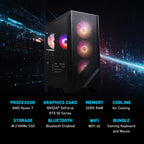 msi Codex Z2 Gaming Desktop: AMD R7-8700F, GeForce RTX 5070, 32GB DDR5, 2TB m.2 NVMe SSD, USB Type-C, VR-Ready, Windows 11 Home : A8NVP-436US