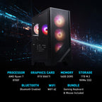 msi Codex Z2 Gaming Desktop: AMD R7-8700F, GeForce RTX 5070, 32GB DDR5, 2TB m.2 NVMe SSD, USB Type-C, VR-Ready, Windows 11 Home : A8NVP-436US