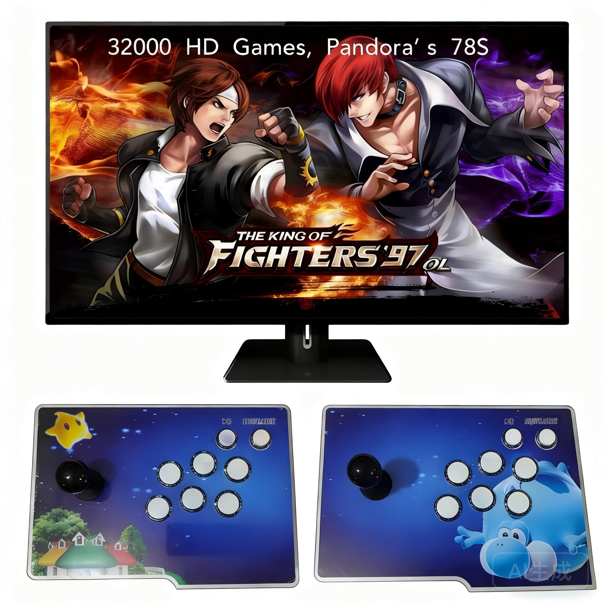 FVBADE[16800 in 1] W88 Pandora Box Arcade Game Console WiFi Function to Add More Games Compatible PC & Projector & TV ,3D Games 4 Players Category Favorite List Save/Search/Hide/Pause