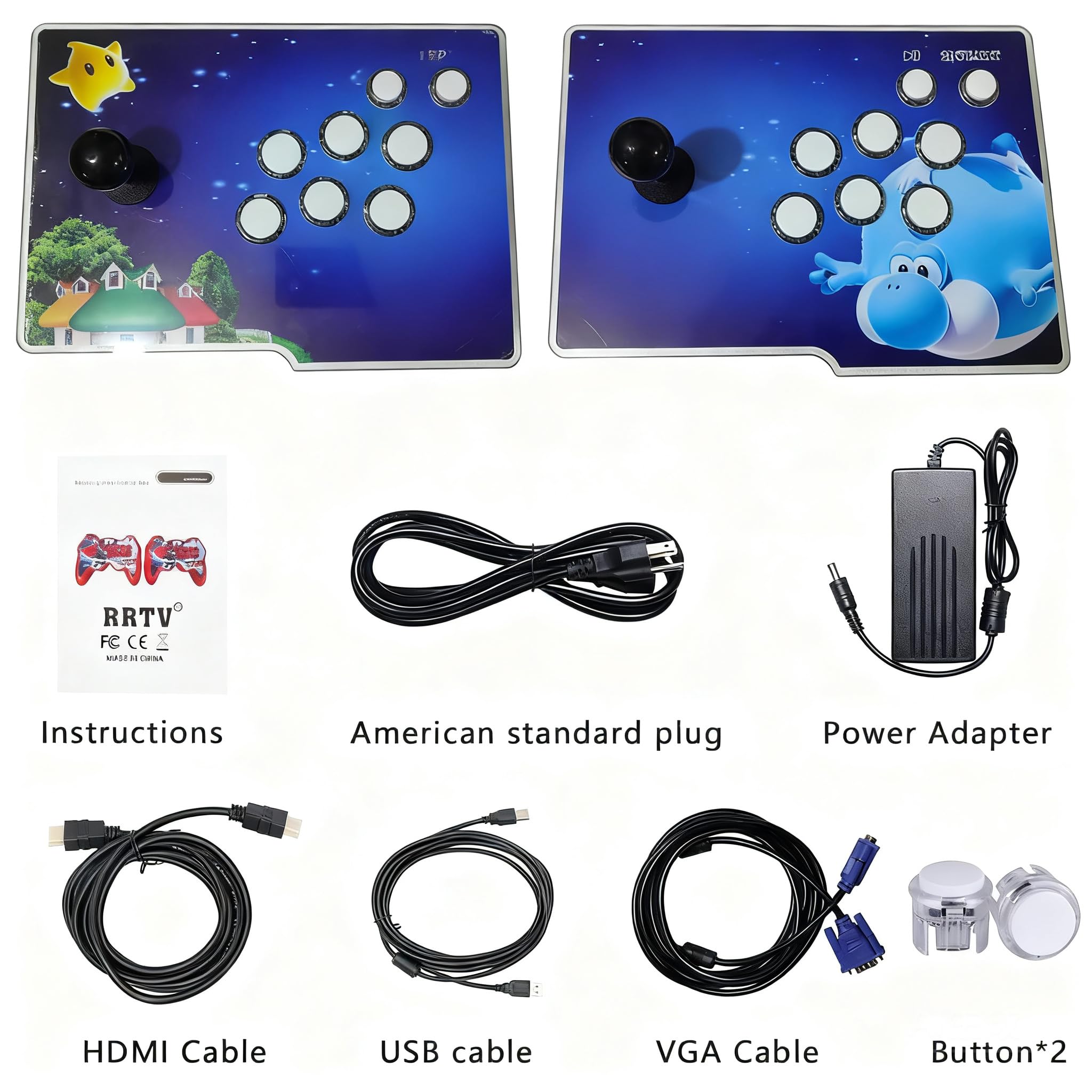 FVBADE[16800 in 1] W88 Pandora Box Arcade Game Console WiFi Function to Add More Games Compatible PC & Projector & TV ,3D Games 4 Players Category Favorite List Save/Search/Hide/Pause